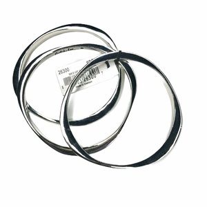 Cookie Lee Silver Bangle Bracelets. NWT.